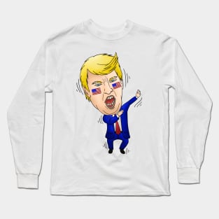 funny donald trump shirt,donald trump cartoon,caricature Long Sleeve T-Shirt